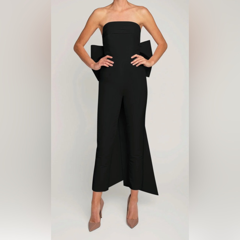 Black Alexia Maria jumpsuit with convertible skirt - Picture 2 of 2